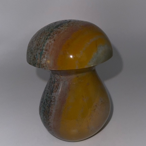 Ocean Jasper carved Mushroom A. - Picture 8 of 12